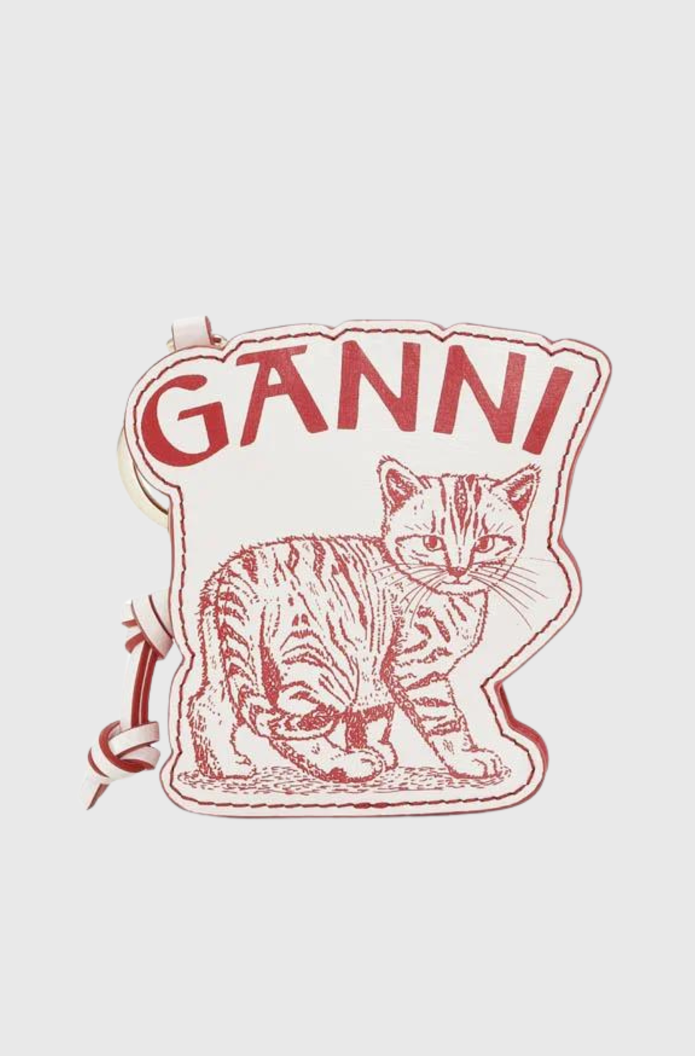 GANNI Kitten Keychain White -st001