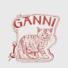 GANNI Kitten Keychain White -st001