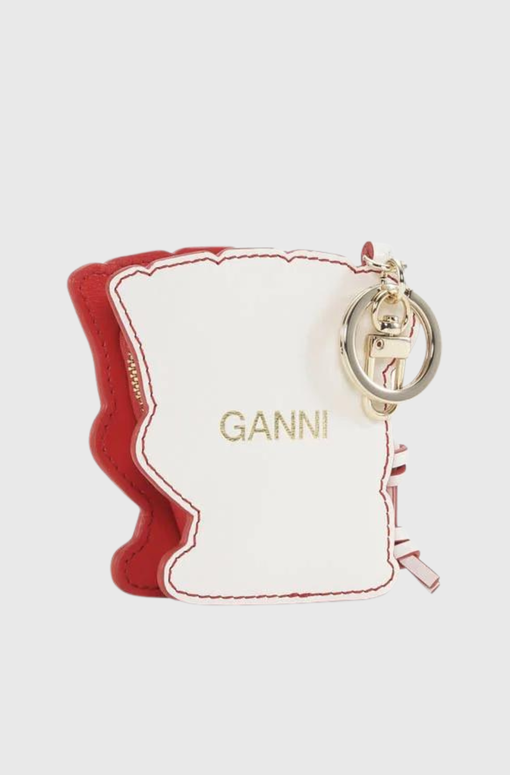 GANNI Kitten Keychain White -st002