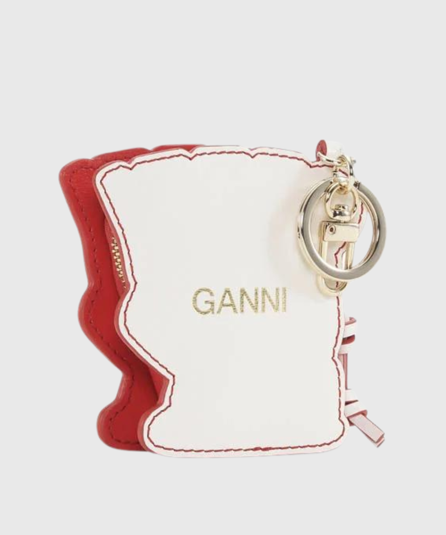 GANNI Kitten Keychain White -st002