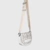 Ganni Banner perforated saddle bag white - st002