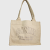 Ganni Large easy shopper creem - st001