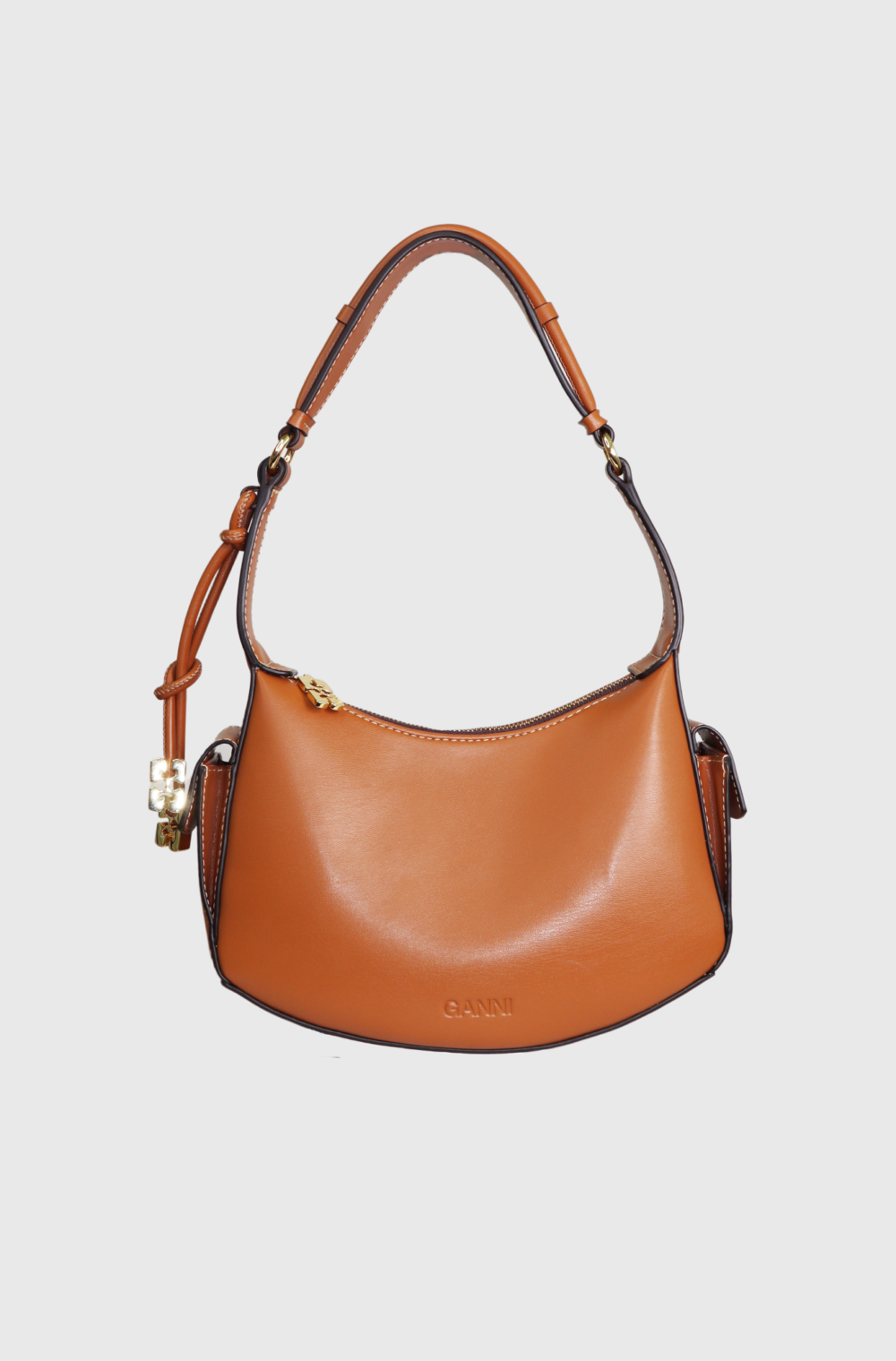 Ganni Swing shoulder bag caramel coffe - st001