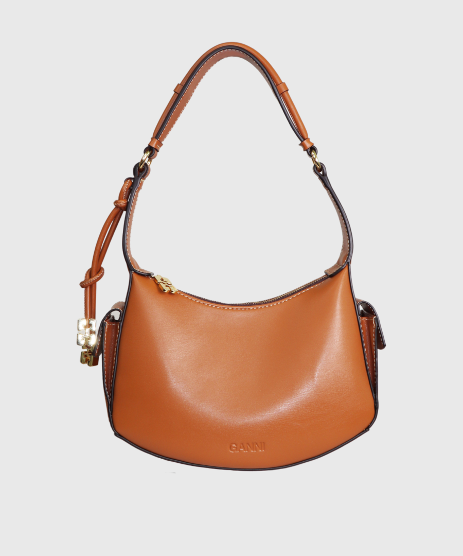 Ganni Swing shoulder bag caramel coffe - st001