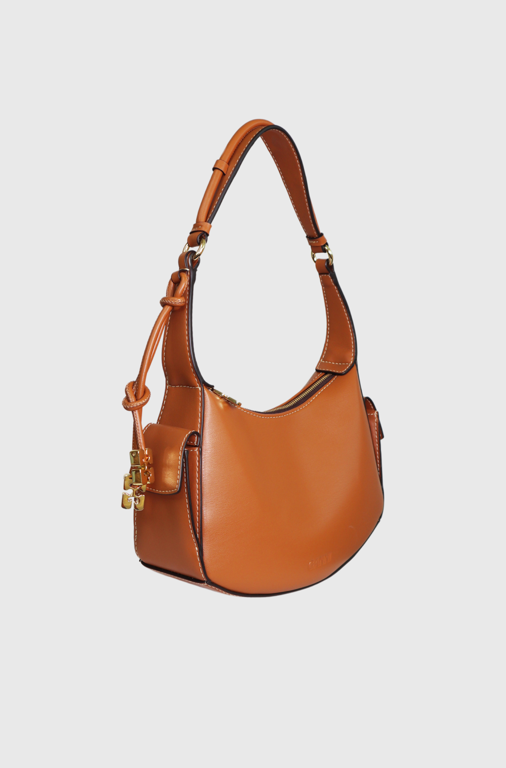 Ganni Swing shoulder bag caramel coffe - st003