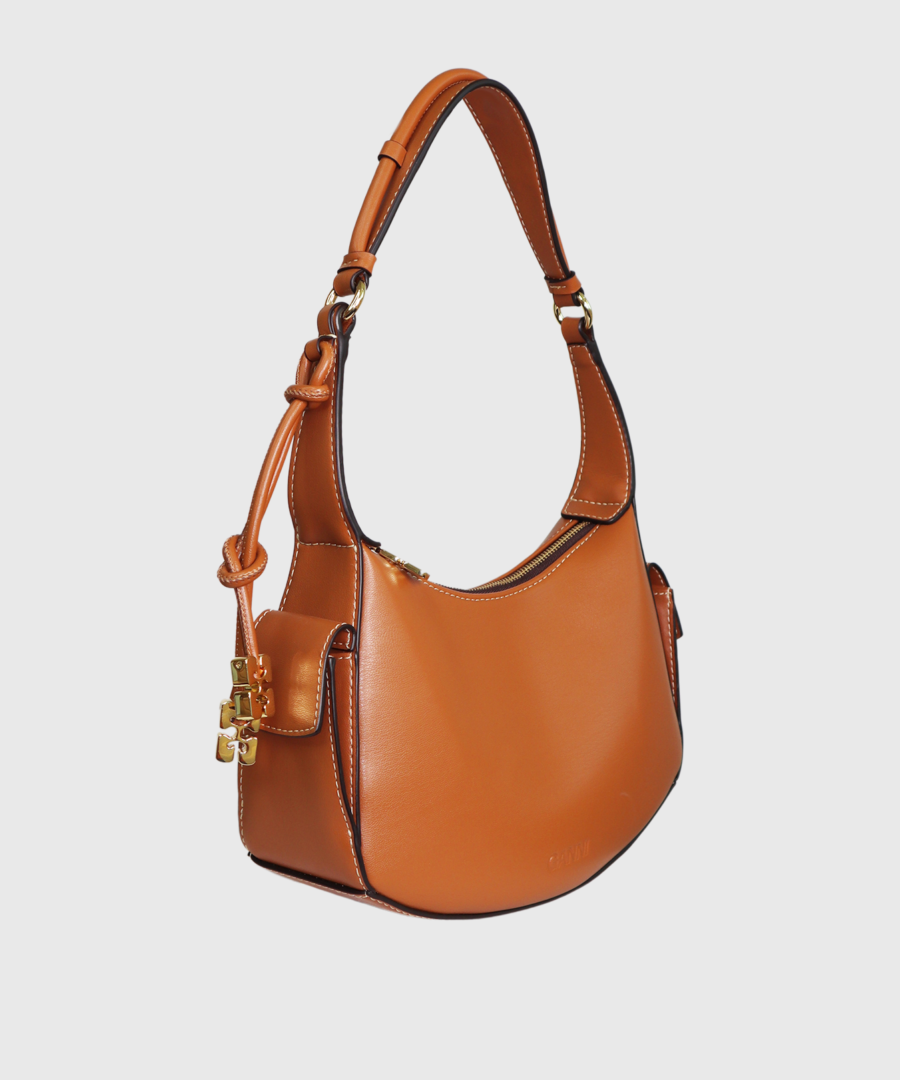 Ganni Swing shoulder bag caramel coffe - st003