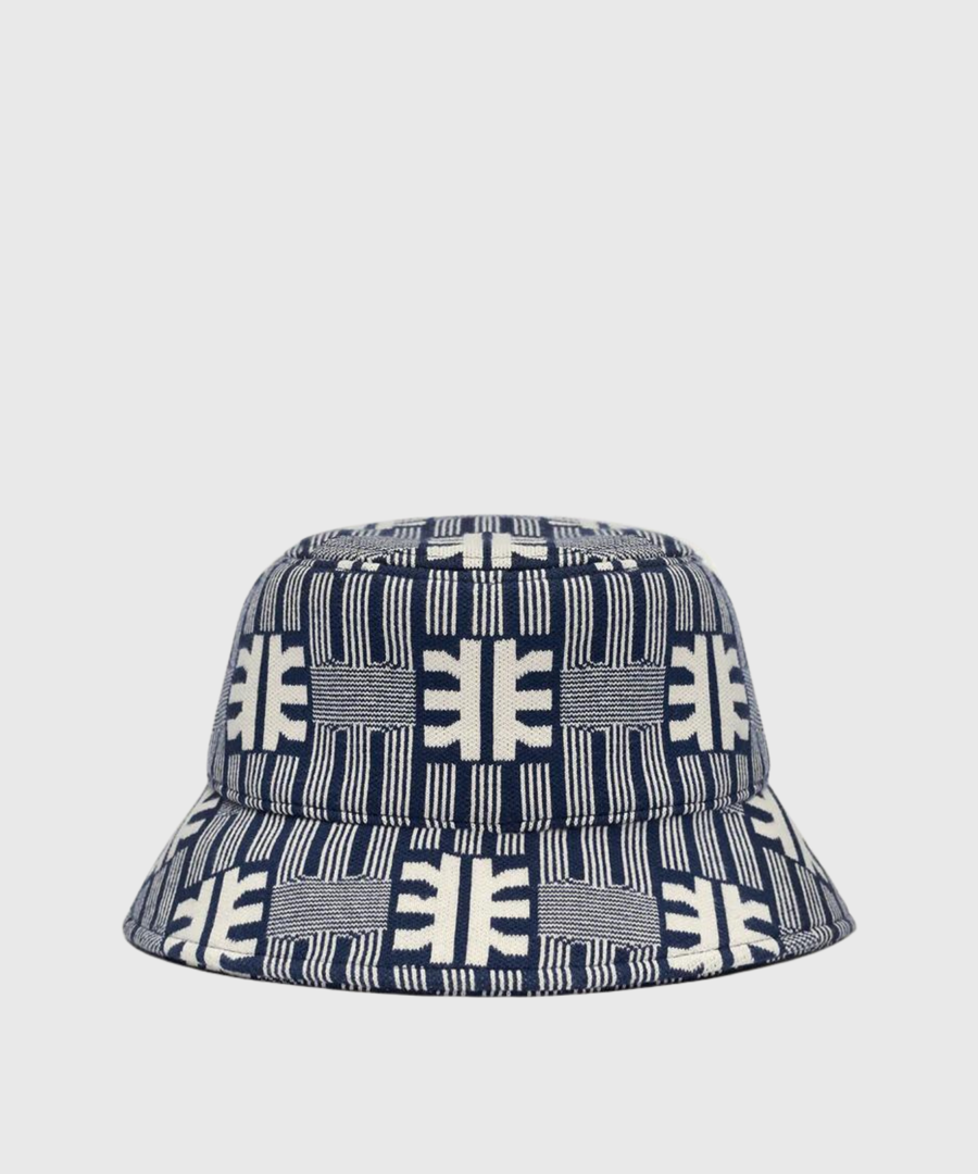 JW pei Fei Jacquard Knit Bucket Hat Black White - st002