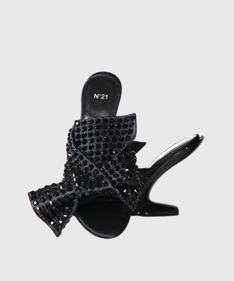 Numero Ventuno - Nº21 Bow Mules black-st002