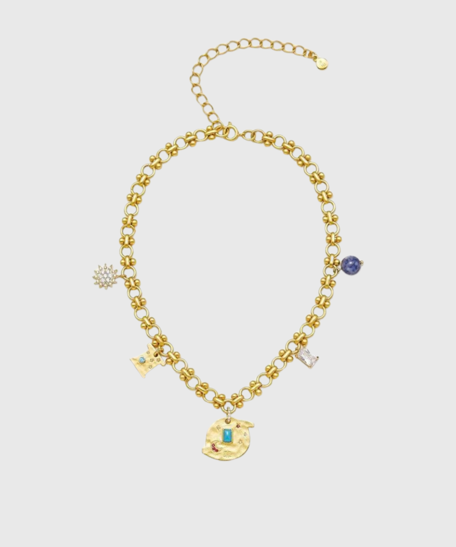 JW PEI Cosmos Round Multi-Charm Necklace -st001