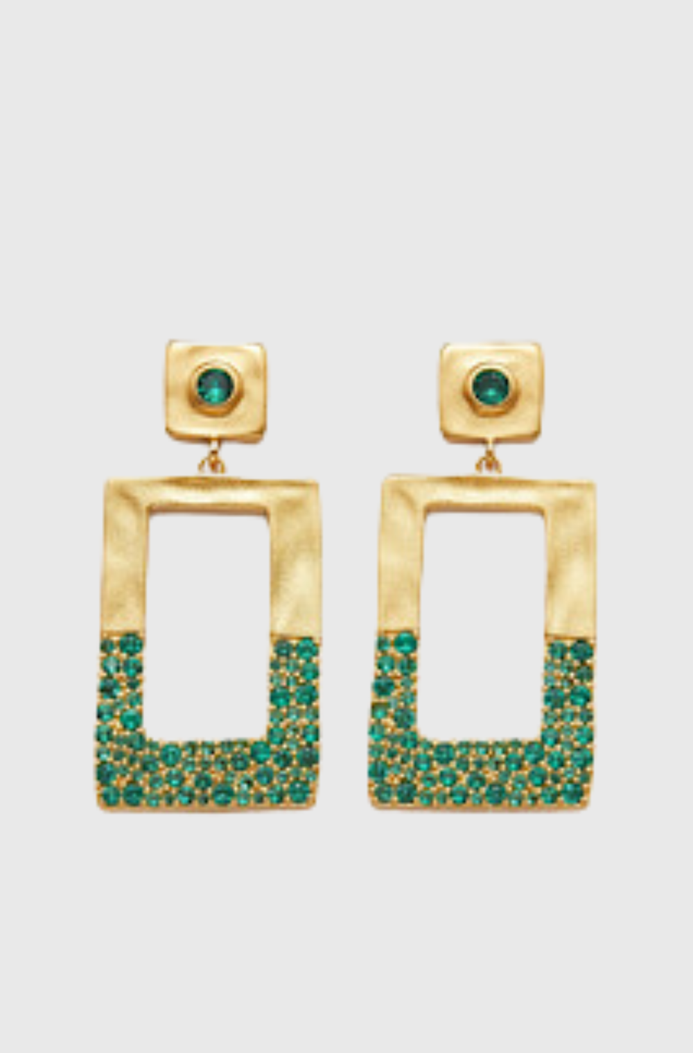 JW PEI Geometrical Openwork Rectangle Earrings - st001