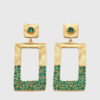 JW PEI Geometrical Openwork Rectangle Earrings - st001