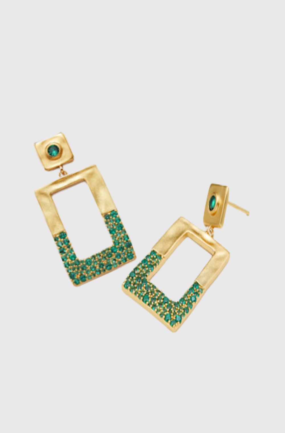 JW PEI Geometrical Openwork Rectangle Earrings - st002