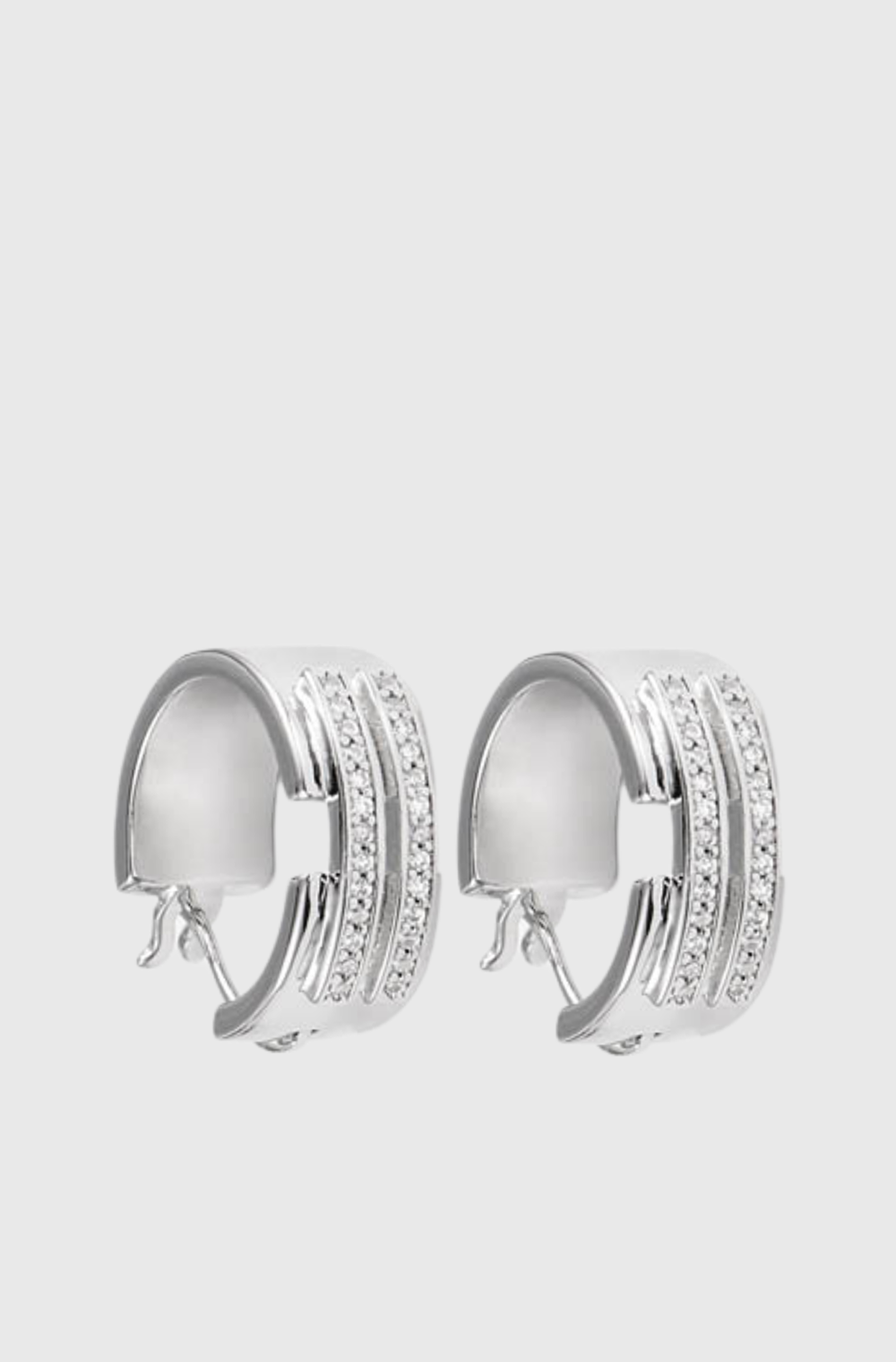 JW PEI Zircon Hoop Earrings - st001