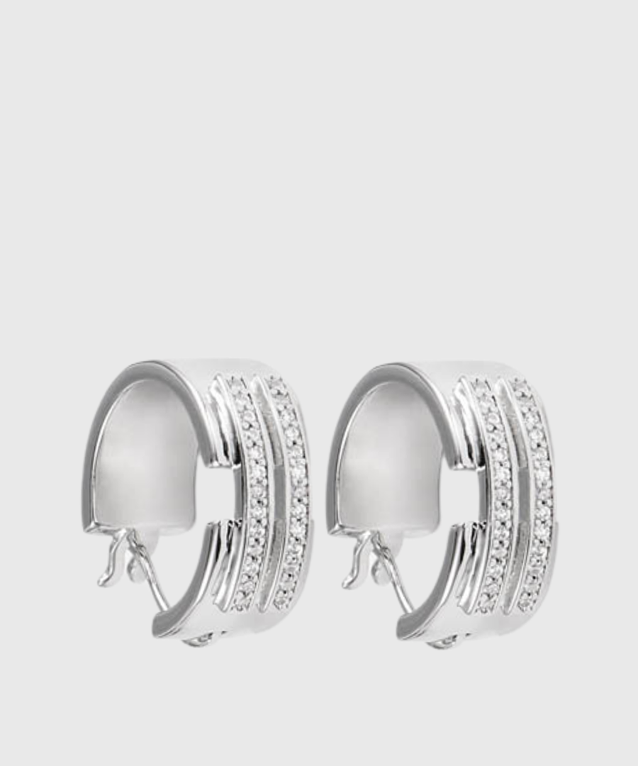 JW PEI Zircon Hoop Earrings - st001