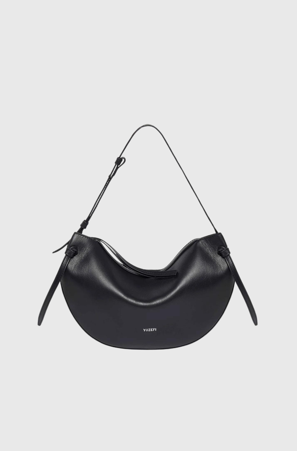 Yuzefi Fortune Cookie Leather Shoulder Bag Black- st0001