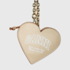 GANNI Funny Heart Zipped Coin Purse Buttercream-st001