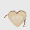 GANNI Funny Heart Zipped Coin Purse Buttercream-st002