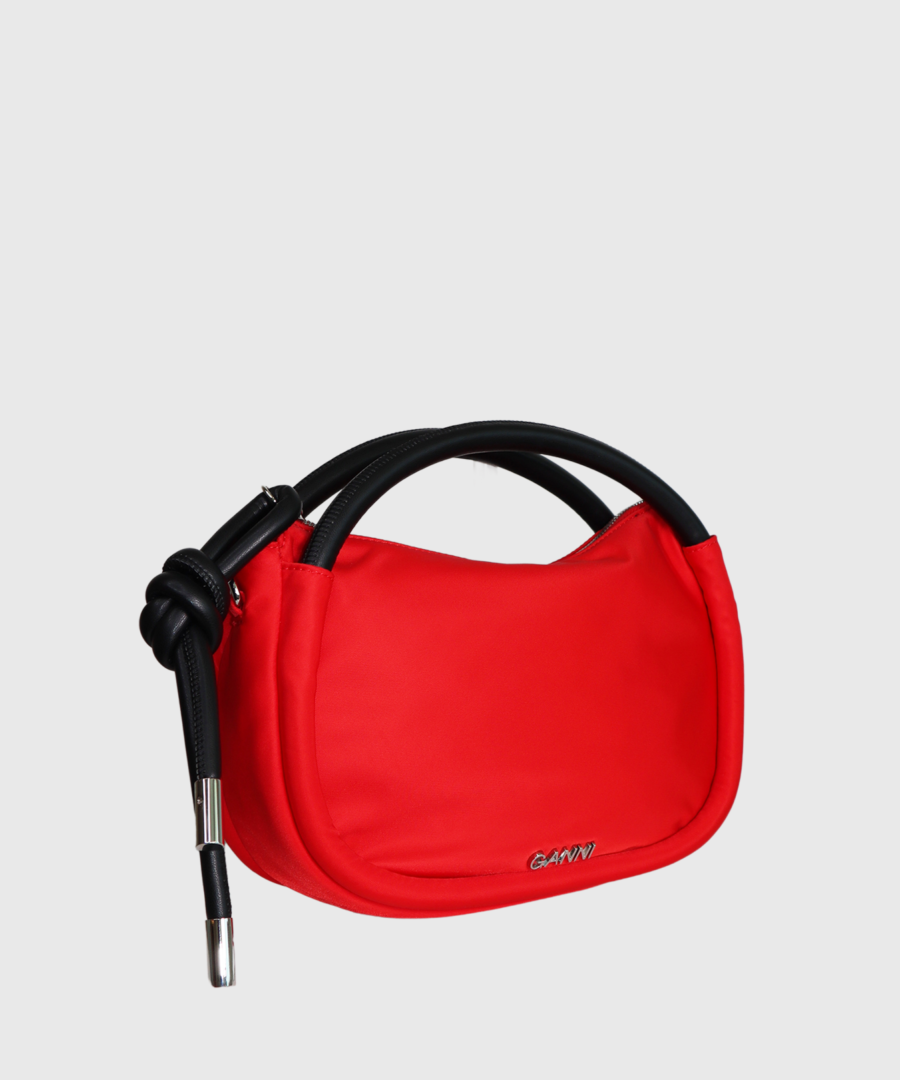 Ganni Knot mini crossbody bag red - st002