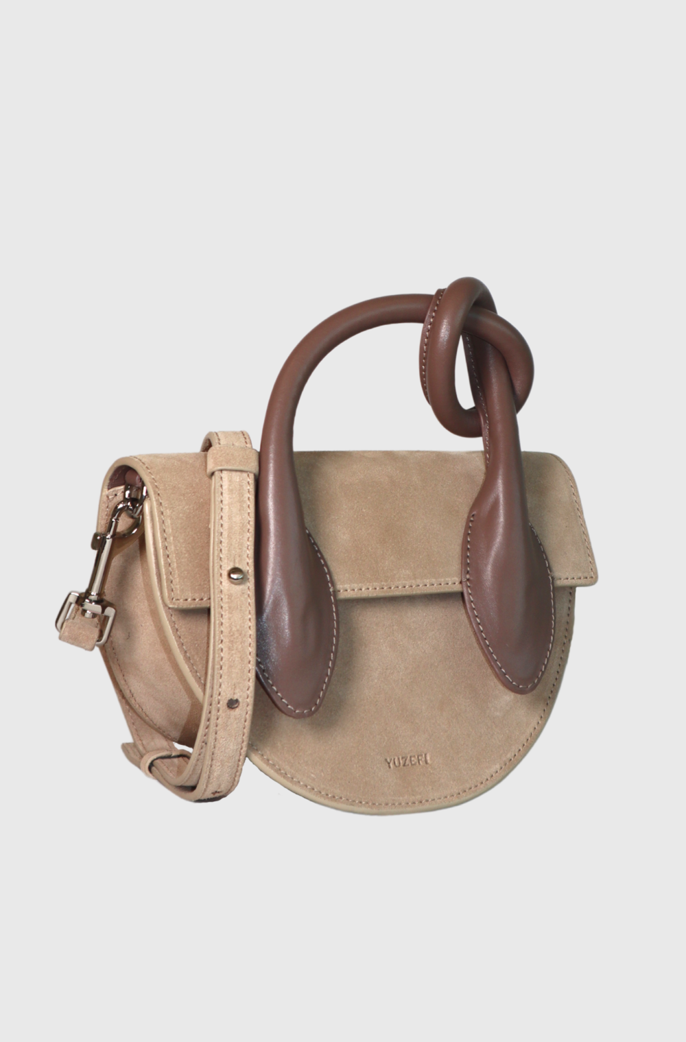 Yuzefi Pretzel crossbody bag sand - st0012