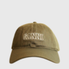 Ganni CAP HAT Green-st001