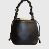 Ganni Bou leather bucket bag Black - st002