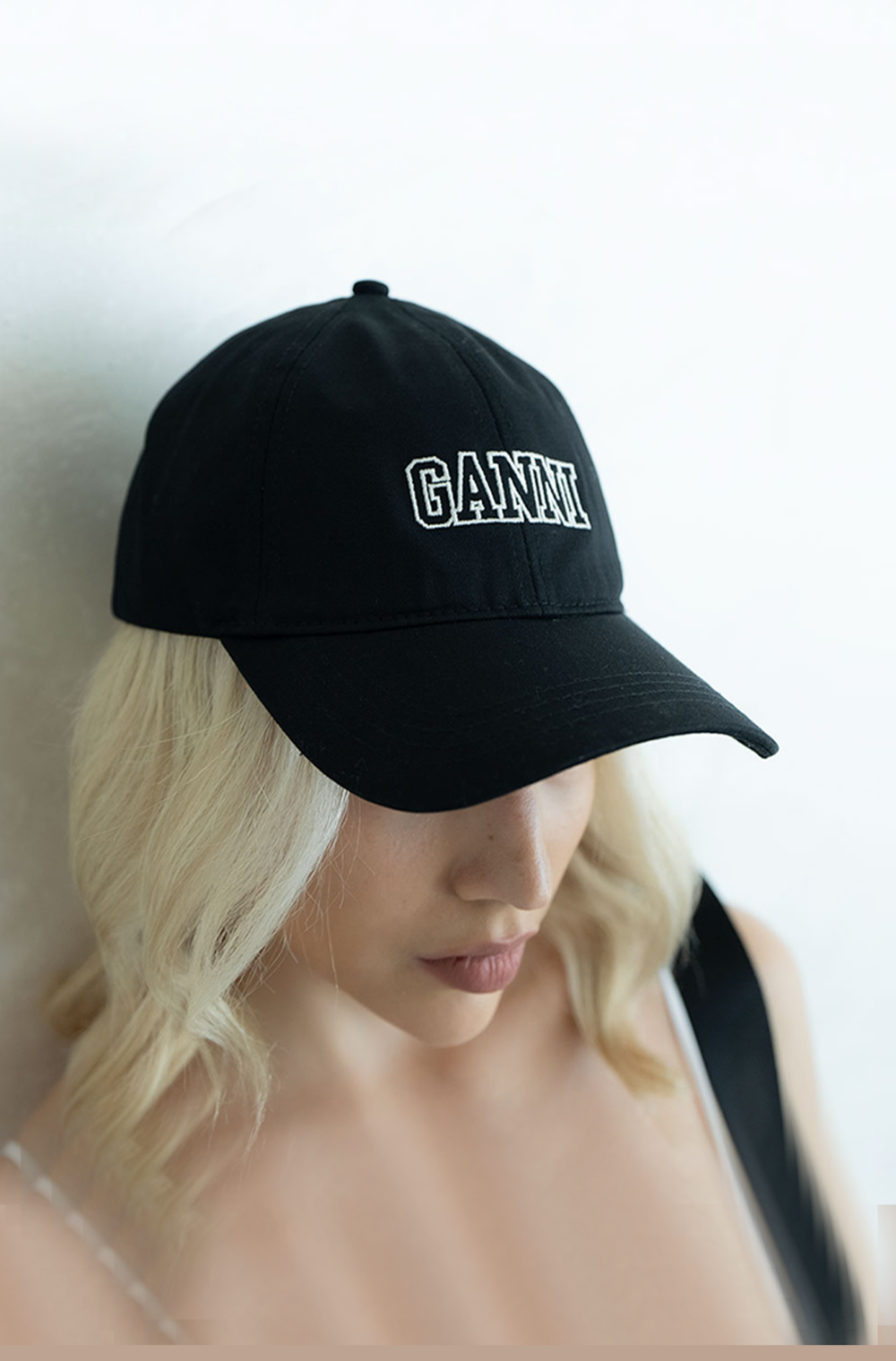 Ganni CAP HAT Black-st004