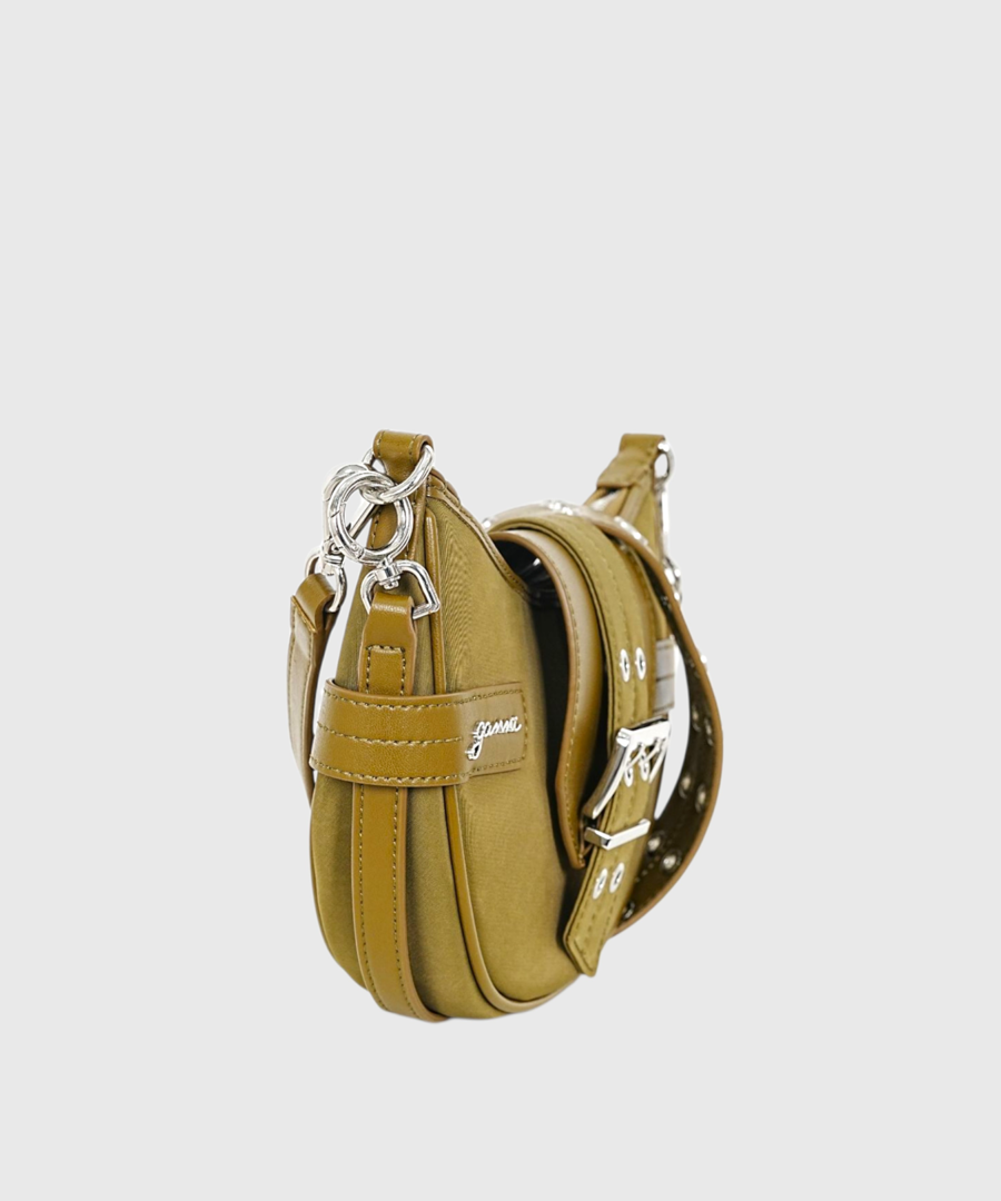 ganni Small Bucky Crossbody Bag Olive 0122