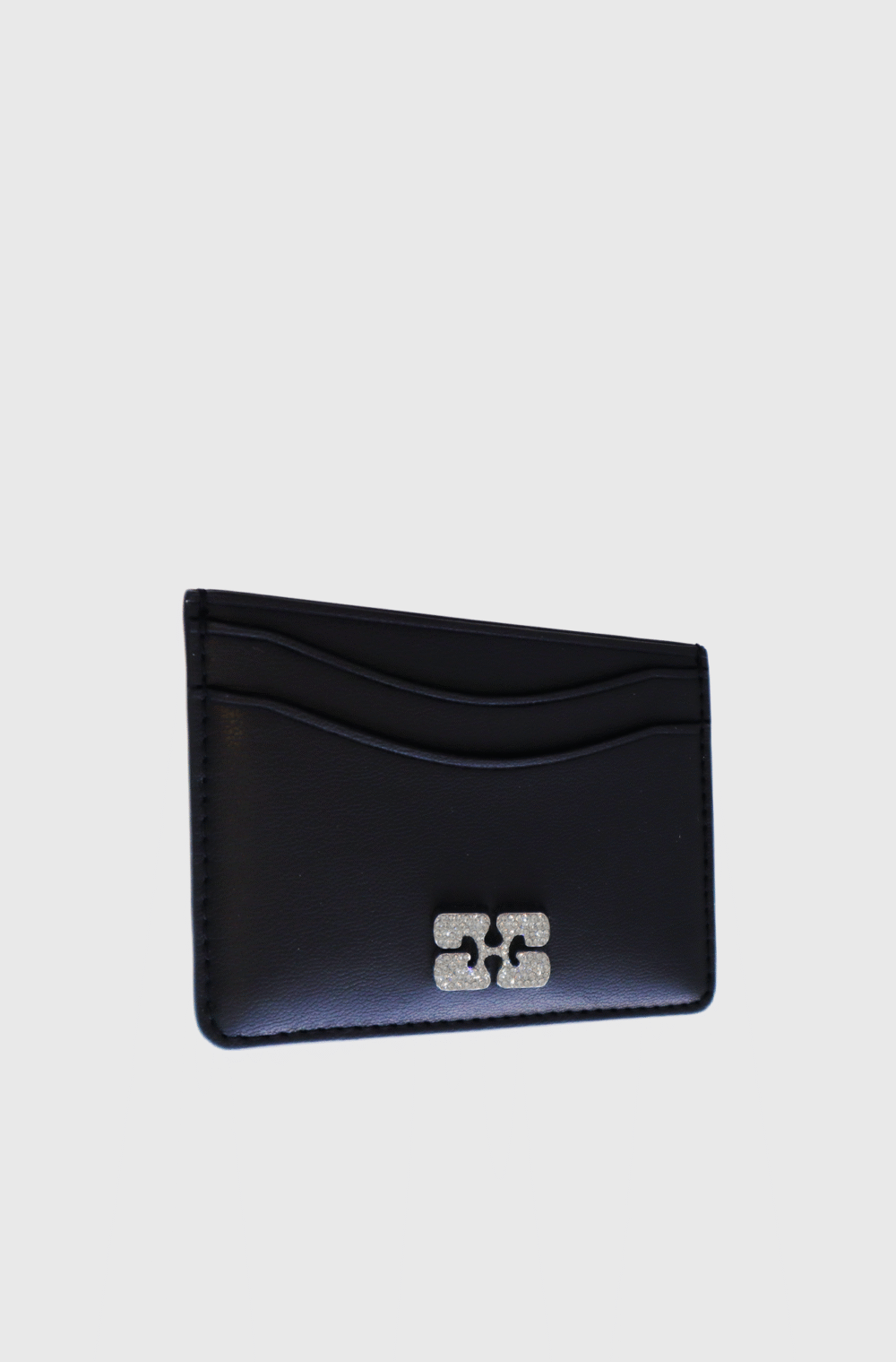 Ganni Bou Leather Card Holder Black - st002