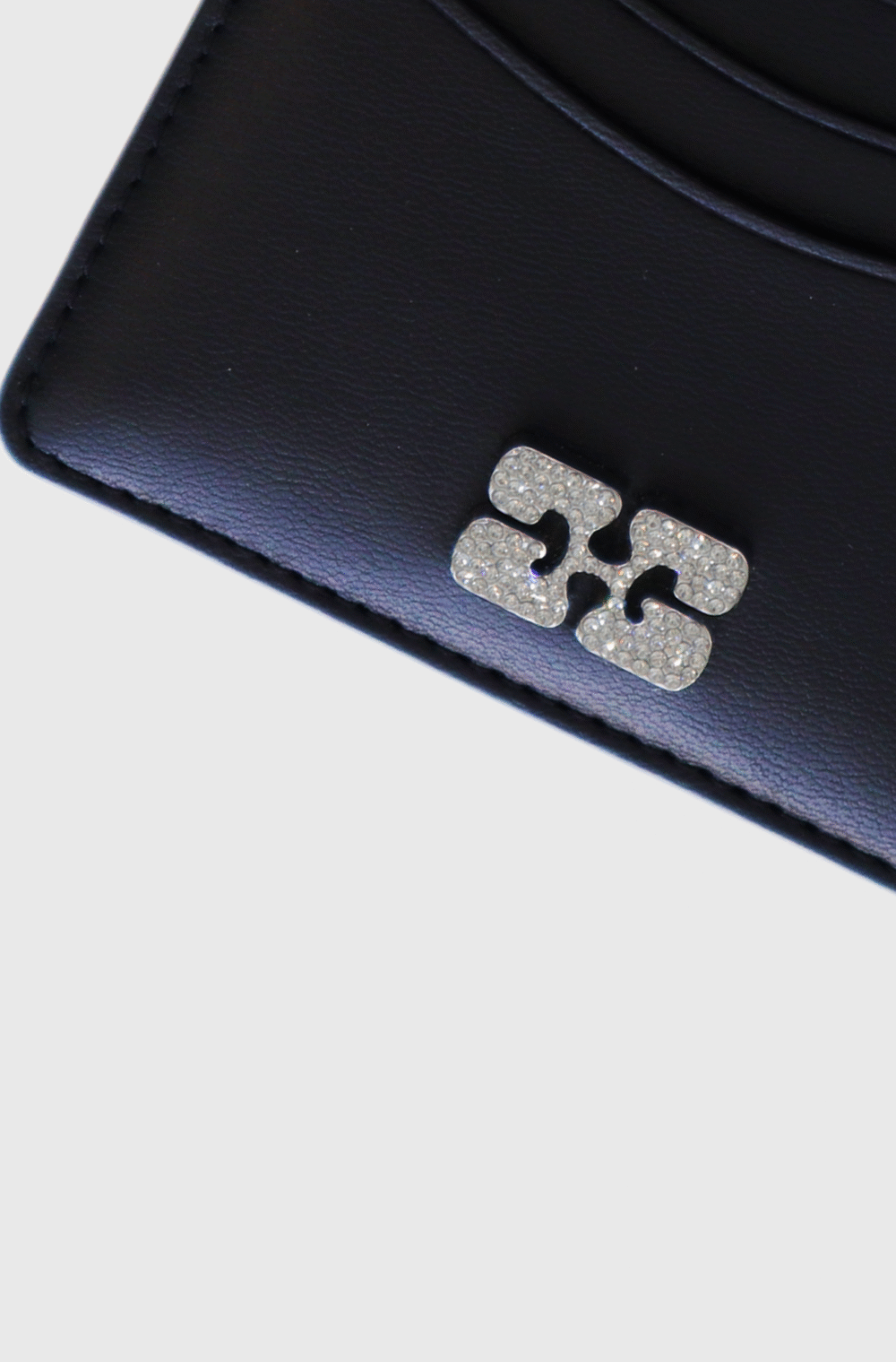 Ganni Bou Leather Card Holder Black - st003