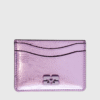 Ganni Bou Metallic Card Holder Lavender - st001