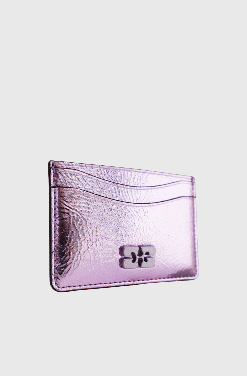 Ganni Bou Metallic Card Holder Lavender - st002