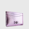 Ganni Bou Metallic Card Holder Lavender - st002