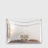 Ganni Bou Metallic Card Holder Silver - st0001