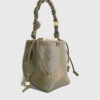 Ganni Bou Patent Bucket Bag Olive-st003