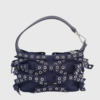 Ganni Denim Small Butterfly Pouch Bow Bag Dark Denim-st001