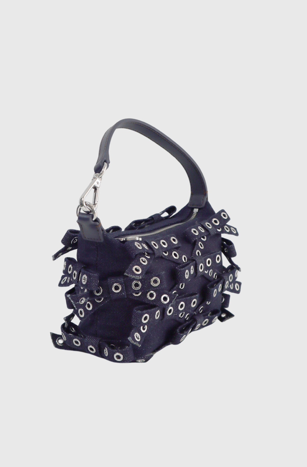 Ganni Denim Small Butterfly Pouch Bow Bag Dark Denim-st002