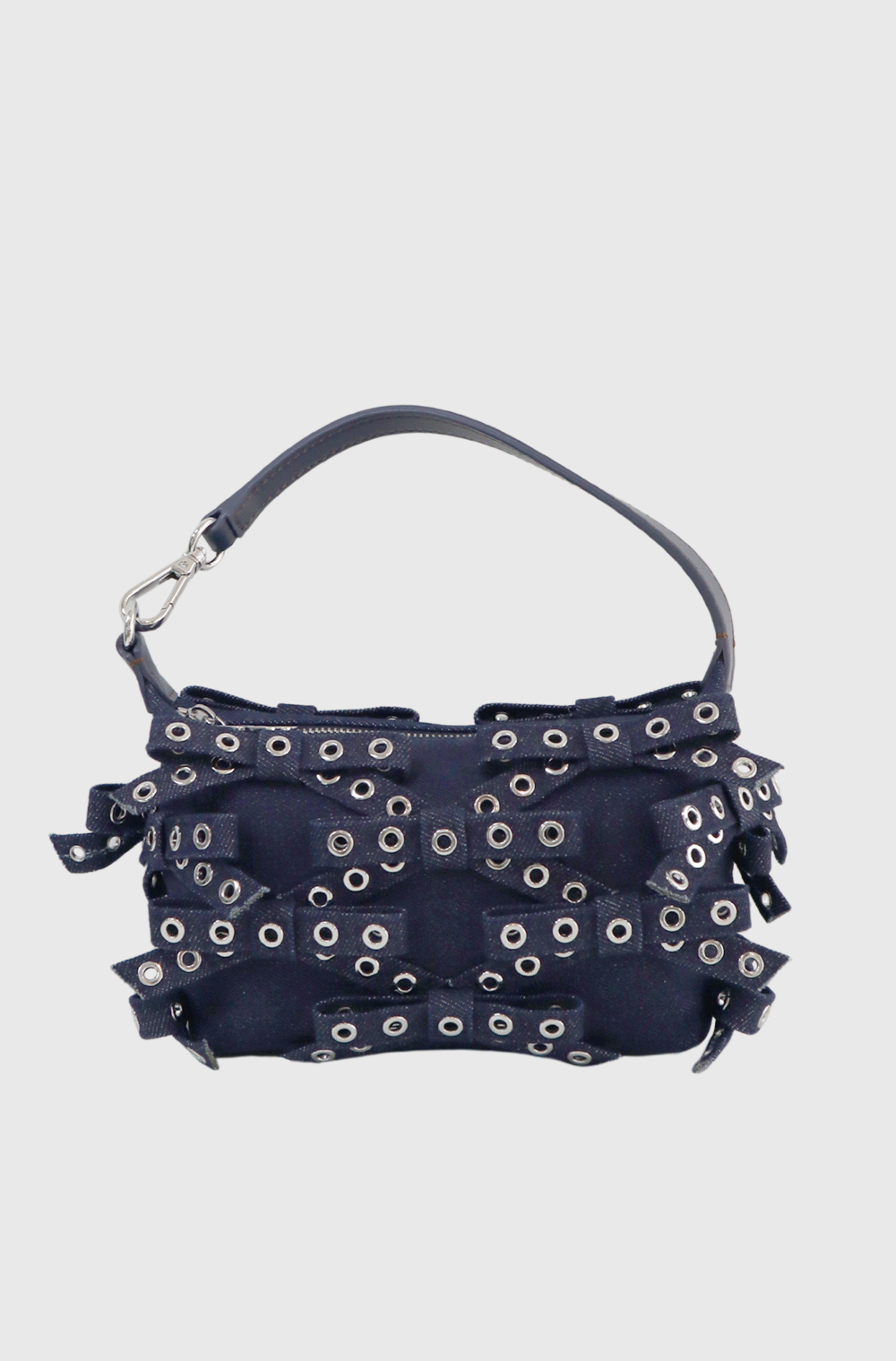 Ganni Denim Small Butterfly Pouch Bow Bag Dark Denim-st003