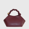 Ganni Small Leather Bou Bag Burgundy-st00002