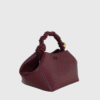 Ganni Small Leather Bou Bag Burgundy-st003