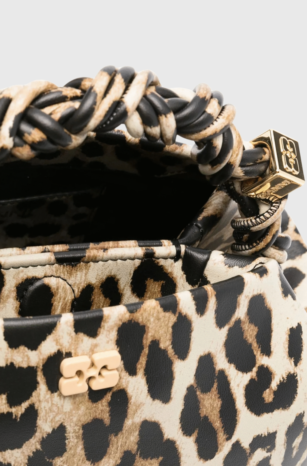 Ganni Small Leather Bou Bag Leopard-st004