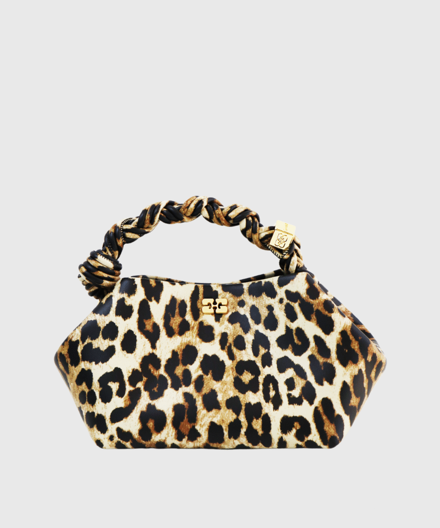 Ganni Small Leather Bou Bag Leopard-st001