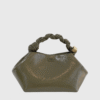 Ganni Small Patent Bou Bag Olive-st001