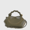 Ganni Small Patent Bou Bag Olive-st004