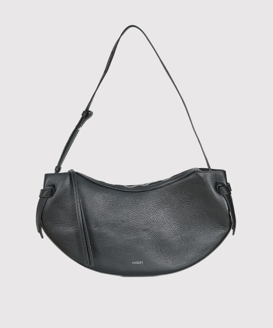 yuzefi-large-fortune-cookie-pebble-grain-leather-black