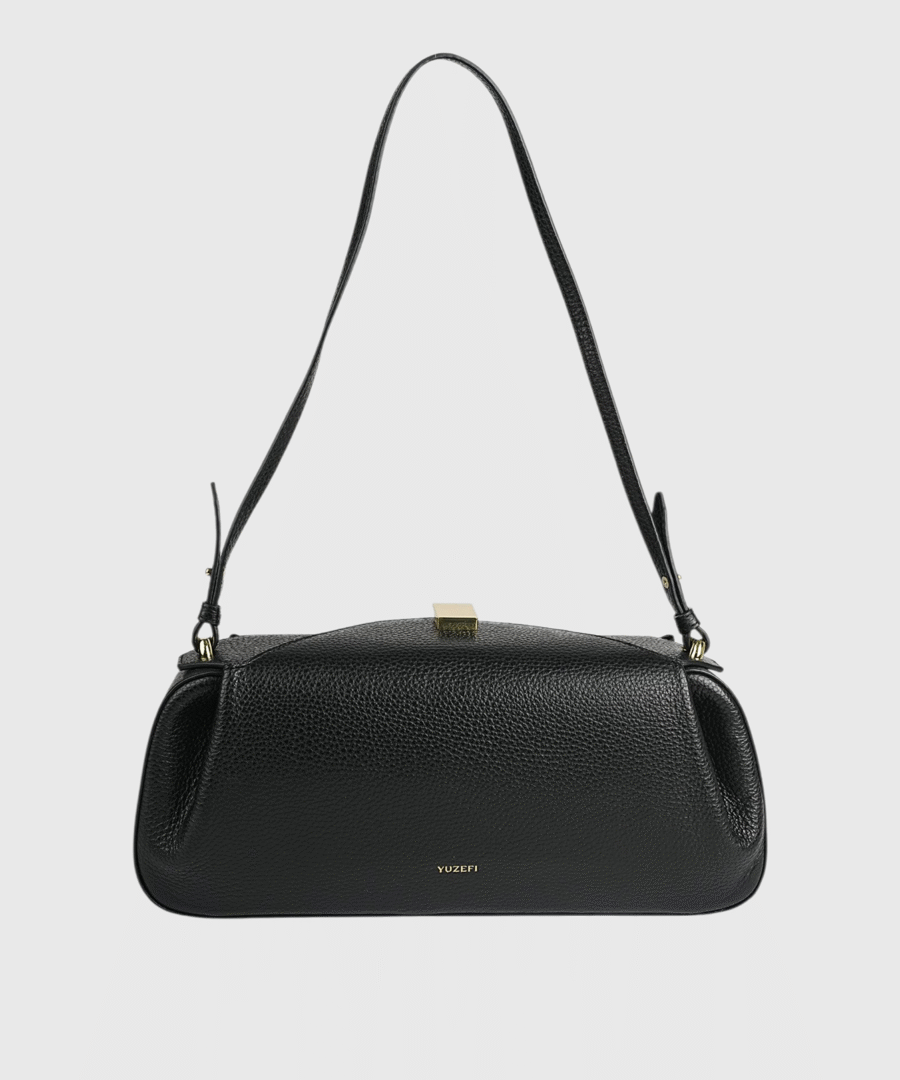 OYSTER PEBBLE GRAINED LEATHER CLUTCH BAG0111