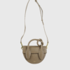 PRETZEL PEBBLE GRAINED LEATHER SHOULDER BAG taupe12353