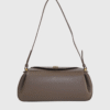 YUYUZEFI OYSTER CLUTCH - PEBBLE GRAIN LEATHER-TAUPE - st006