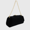 YUZEFI OYSTER CLUTCH - SUEDE -BLACK - st003
