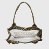 ganni LEOPARD CANVAS TOTE BAG 00111