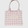 ganni VICHY CHECK LARGE TOTE 001